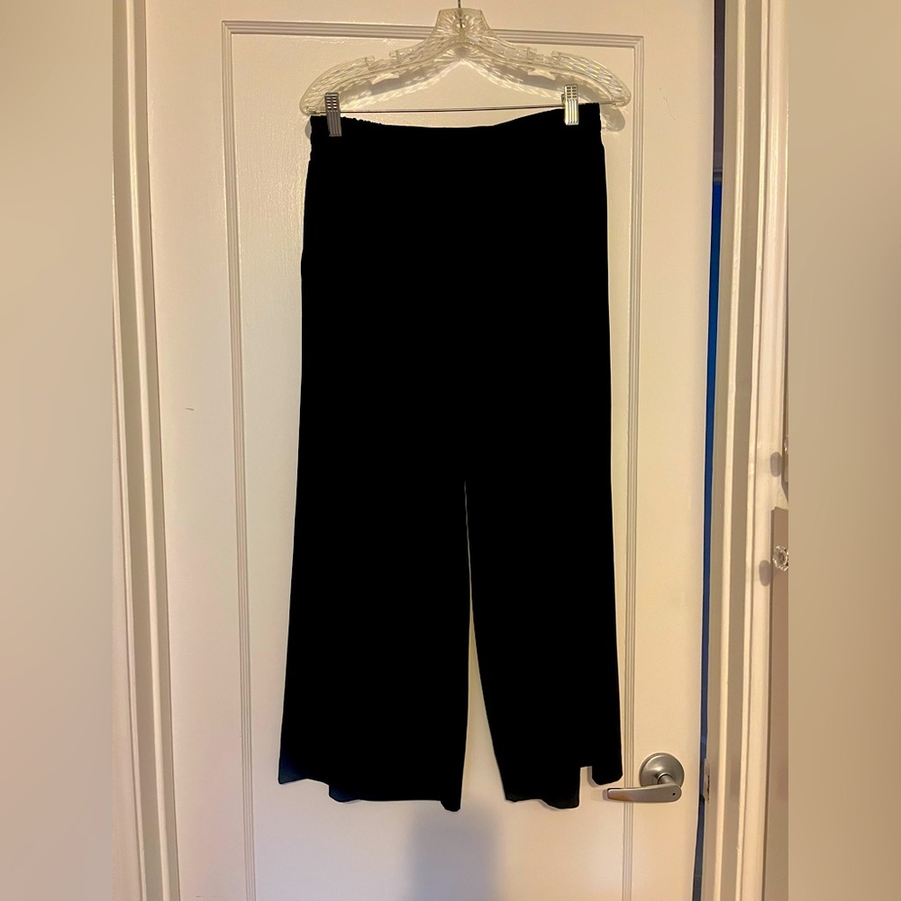 Athleta Brooklyn Wide Leg Crop Pant Size 8 Black